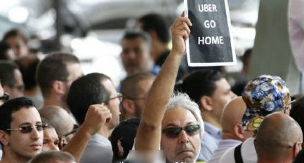 法国的士司机发起反uber 