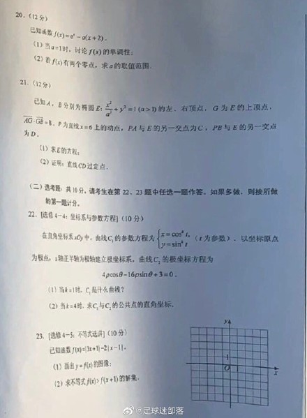 2020年高考数学标准答案完整版整理 全国一/二/三卷理科文科数学真题