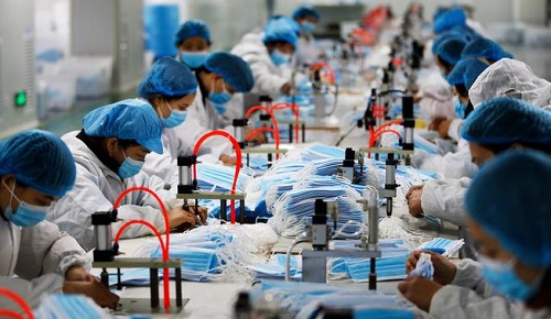 中国一家口罩制造厂