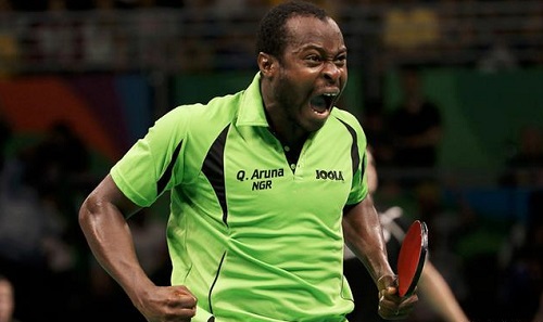 尼日利亚乒乓球健将夸德里·阿鲁纳