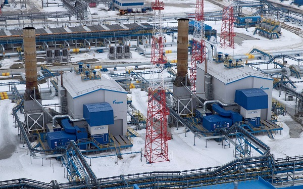俄罗斯亚马尔半岛 Bovanenkovo 气田由 Gazprom 公司运营的天然气处理设施