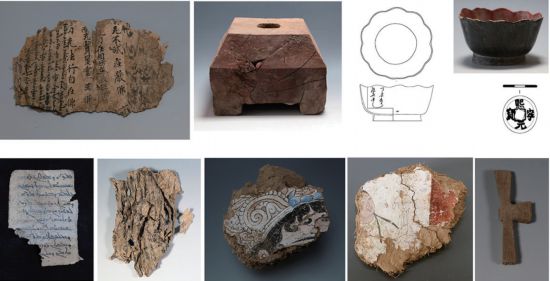 景教寺院遗址2021年发掘出土的部分遗物。考古杂志社供图